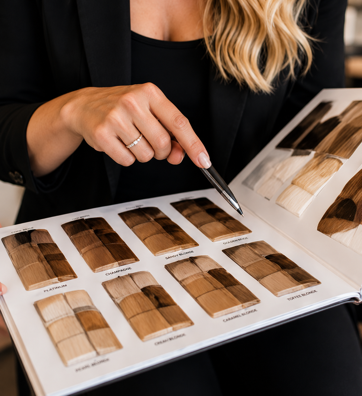 Blonde consultation color samples